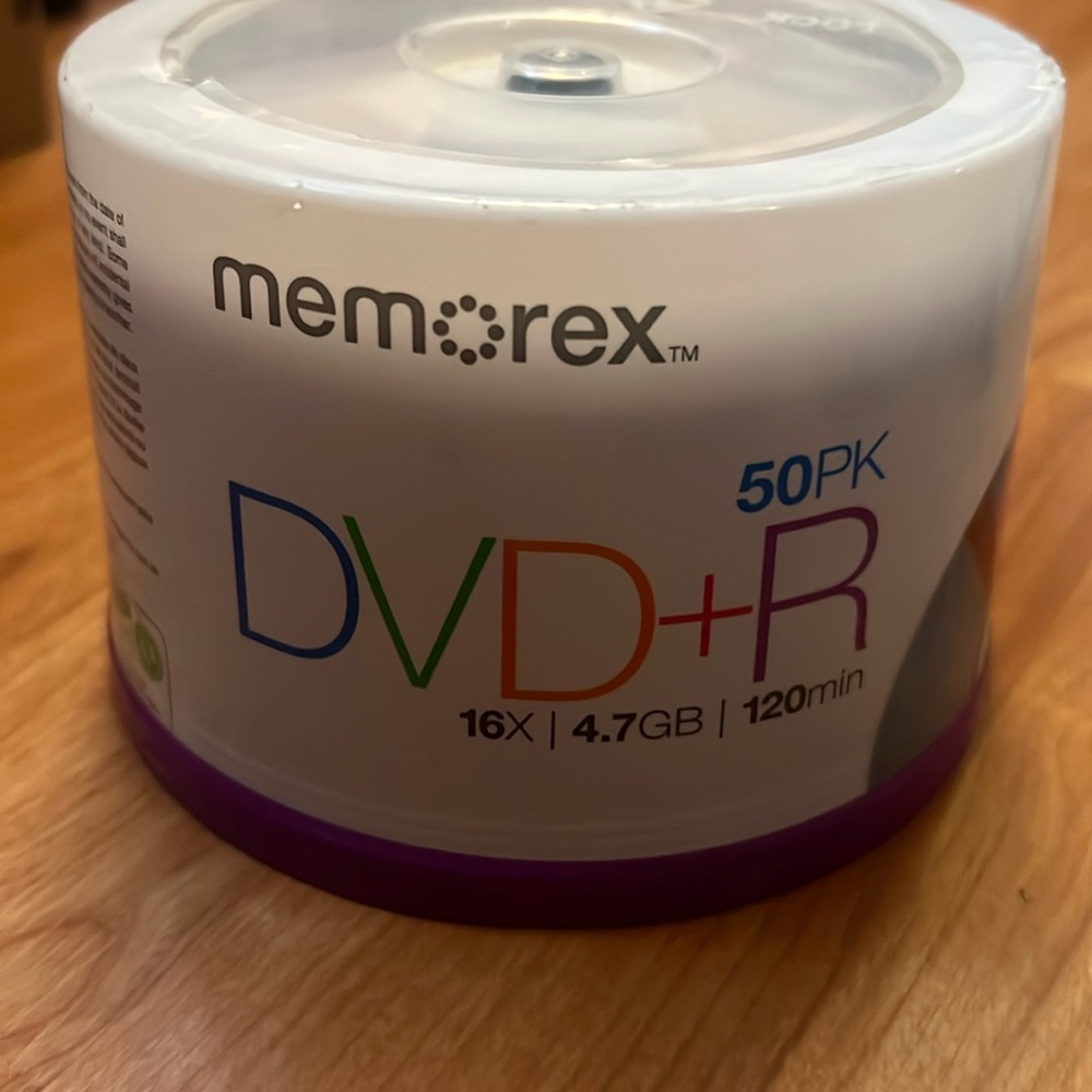 Blank Media Memorex 50pk DVD-R Discs -
4.7 GB 120 Min 16x Speed Factory Sealed